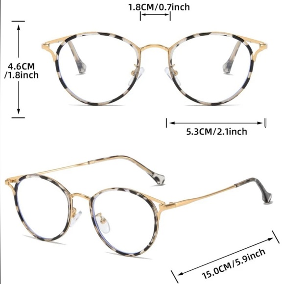 Round Frame Anti-blue Light Eyeglasses - Picture 4 of 4